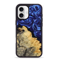 iPhone 16 Plus Wood Phone Case - Reid (Blue, 800353)