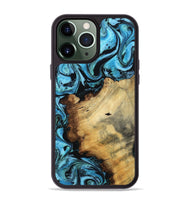 iPhone 13 Pro Max Wood Phone Case - Janae (Blue, 800355)