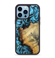 iPhone 14 Pro Max Wood Phone Case - Janae (Blue, 800355)