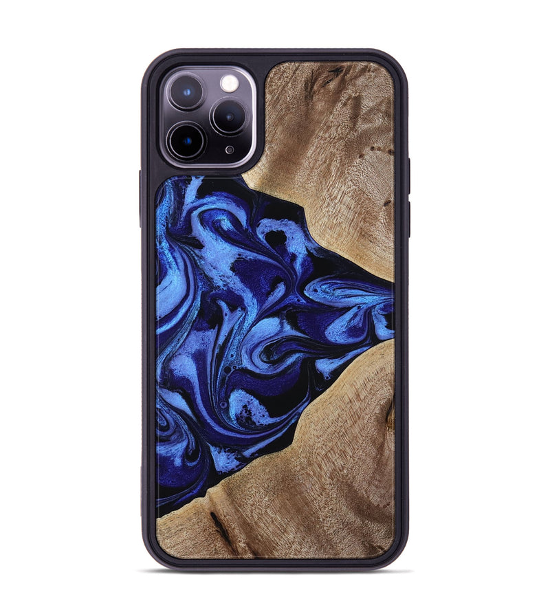 iPhone 11 Pro Max Wood Phone Case - Harding (Blue, 800362)