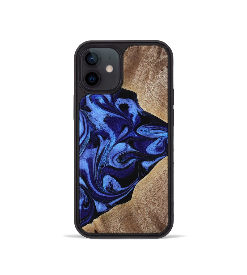 iPhone 12 mini Wood Phone Case - Harding (Blue, 800362)