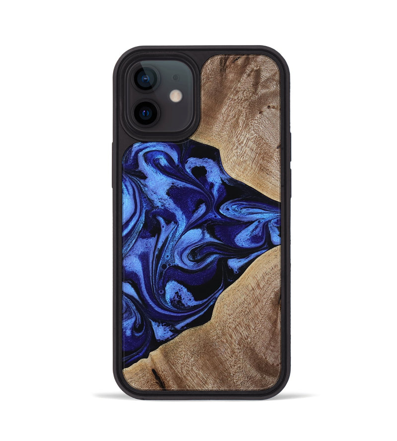 iPhone 12 Wood Phone Case - Harding (Blue, 800362)