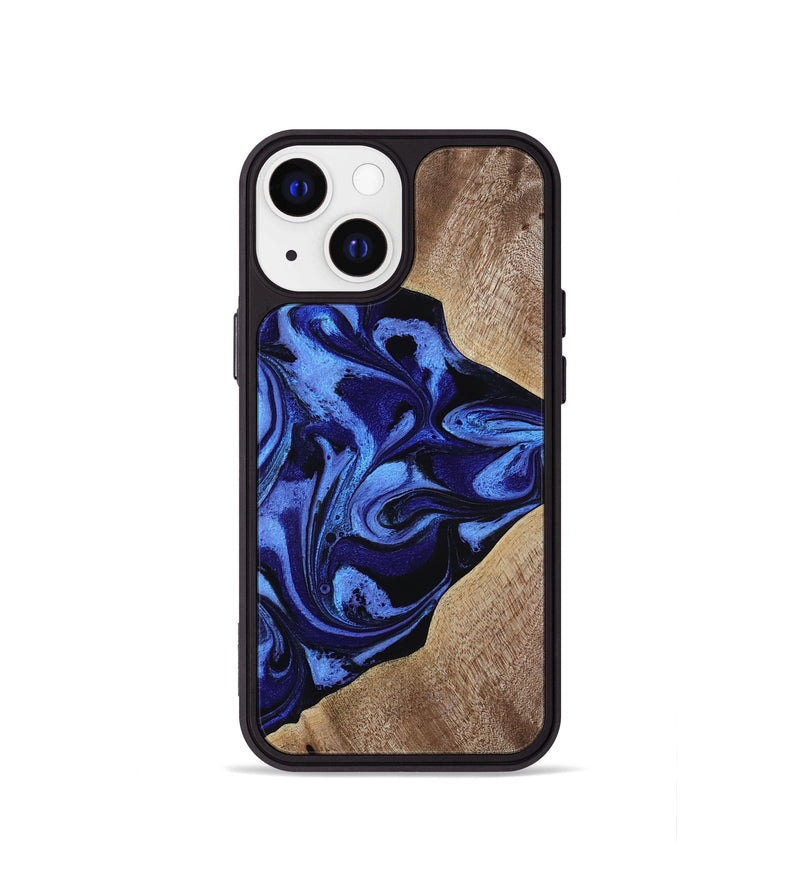 iPhone 13 mini Wood Phone Case - Harding (Blue, 800362)