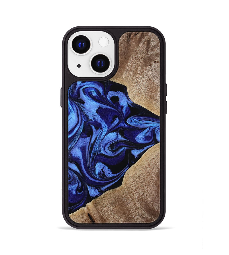 iPhone 13 Wood Phone Case - Harding (Blue, 800362)