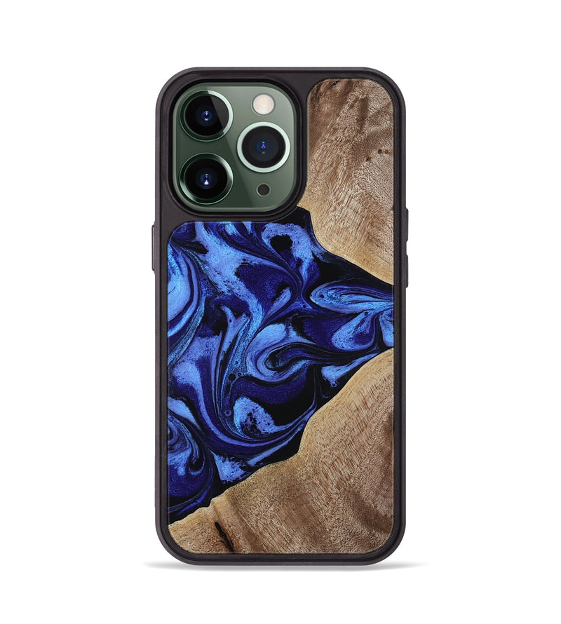 iPhone 13 Pro Wood Phone Case - Harding (Blue, 800362)