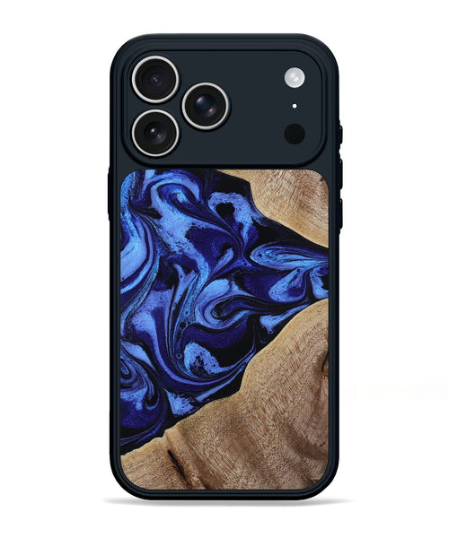 iPhone 17 Pro Max Wood Phone Case - Harding (Blue, 800362)