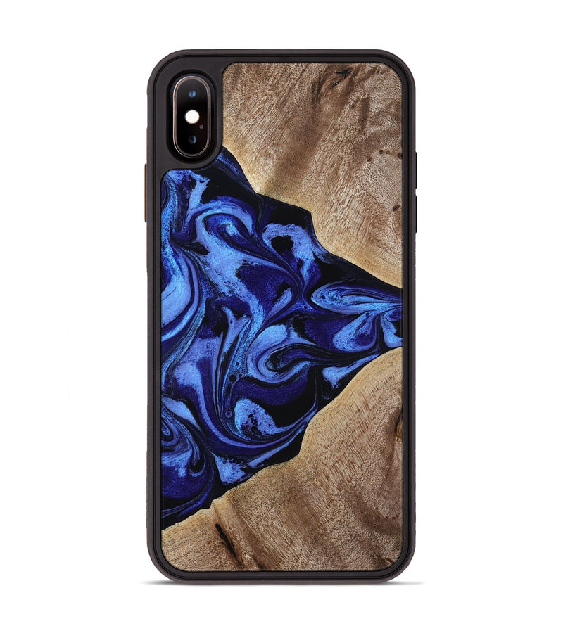 iPhone Xs Max Wood Phone Case - Harding (Blue, 800362)