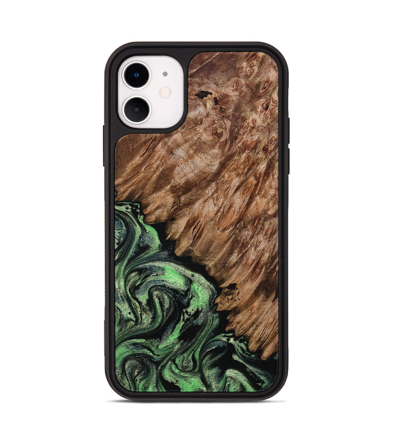 iPhone 11 Wood Phone Case - Zada (Green, 800364)