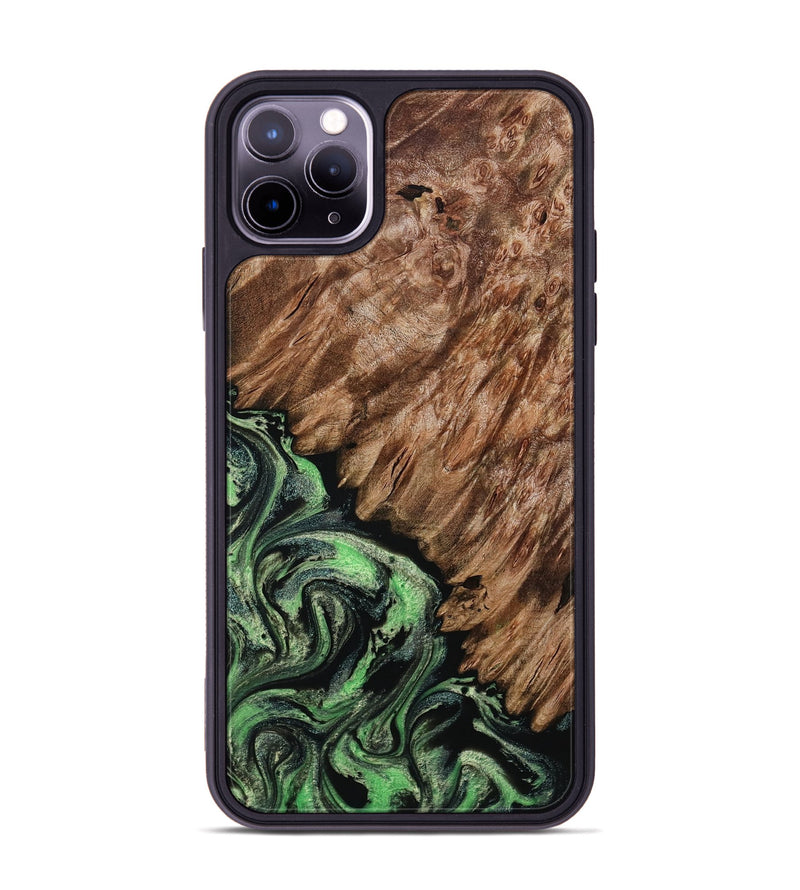 iPhone 11 Pro Max Wood Phone Case - Zada (Green, 800364)