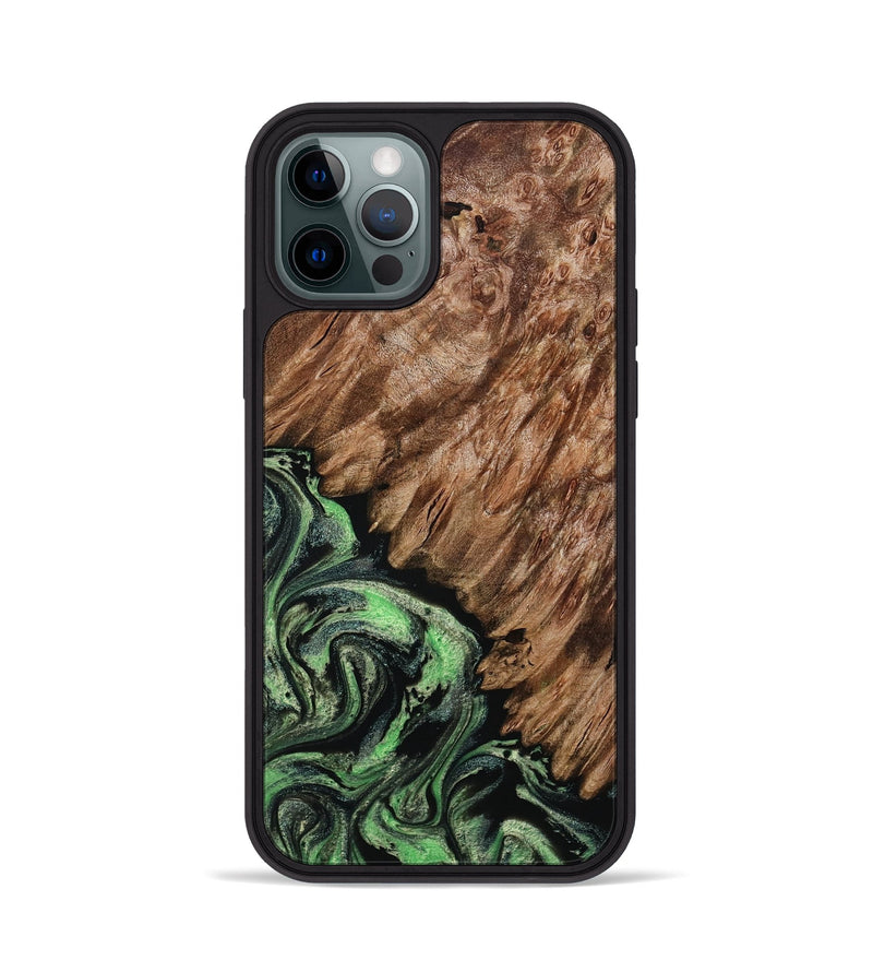 iPhone 12 Pro Wood Phone Case - Zada (Green, 800364)