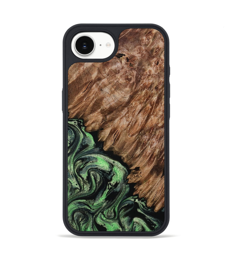 iPhone 16e Wood Phone Case - Zada (Green, 800364)