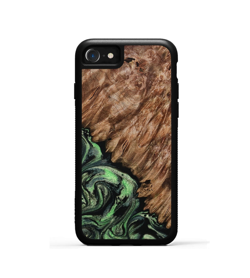 iPhone SE Wood Phone Case - Zada (Green, 800364)