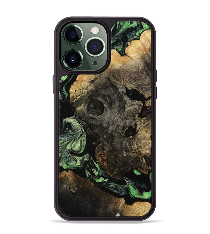 iPhone 13 Pro Max Wood Phone Case - Milena (Green, 800366)