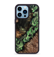 iPhone 14 Pro Max Wood Phone Case - Brett (Green, 800367)