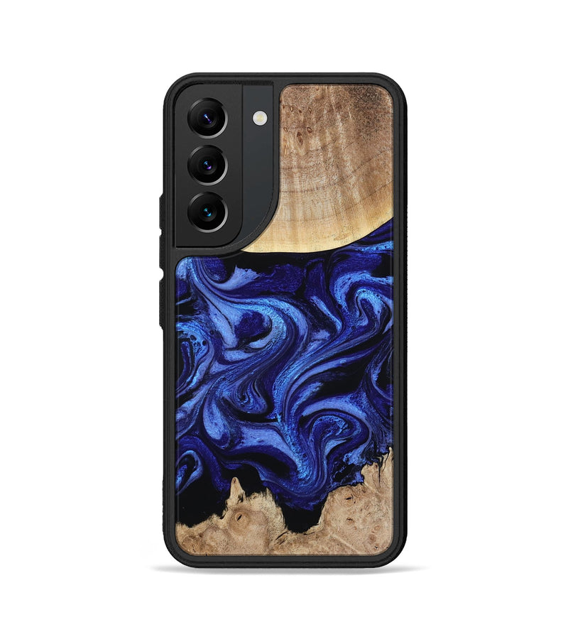 Galaxy S22 Wood Phone Case - Racheal (Blue, 800369)