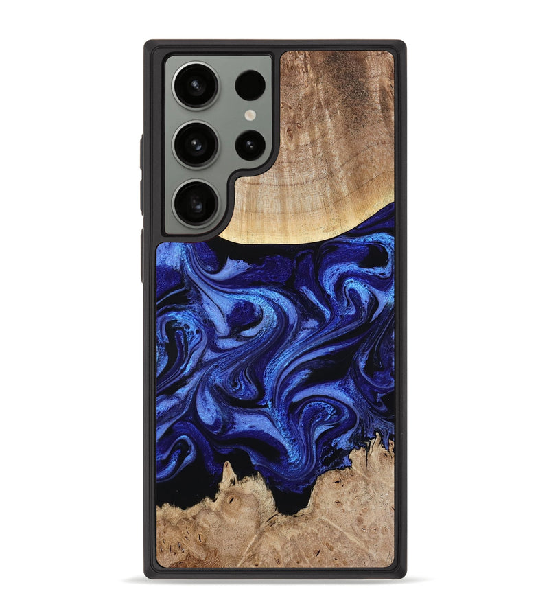 Galaxy S23 Ultra Wood Phone Case - Racheal (Blue, 800369)