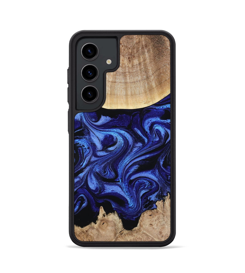 Galaxy S24 Wood Phone Case - Racheal (Blue, 800369)