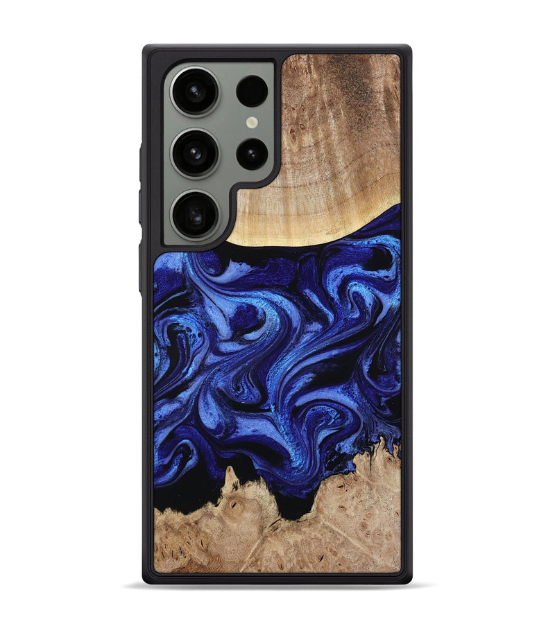 Galaxy S24 Ultra Wood Phone Case - Racheal (Blue, 800369)