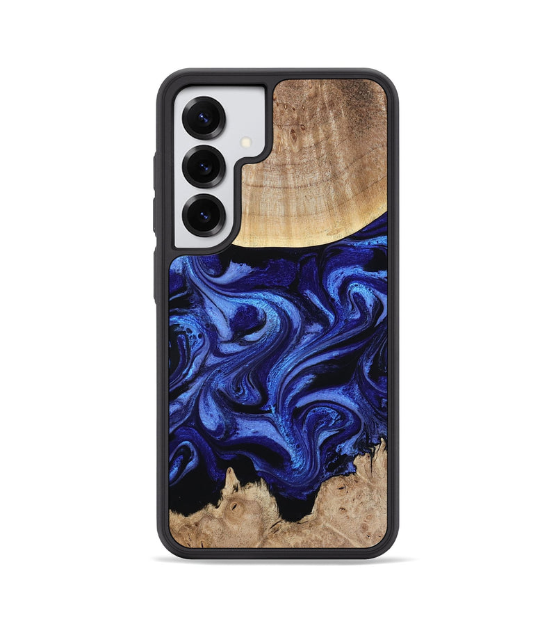 Galaxy S25 Wood Phone Case - Racheal (Blue, 800369)