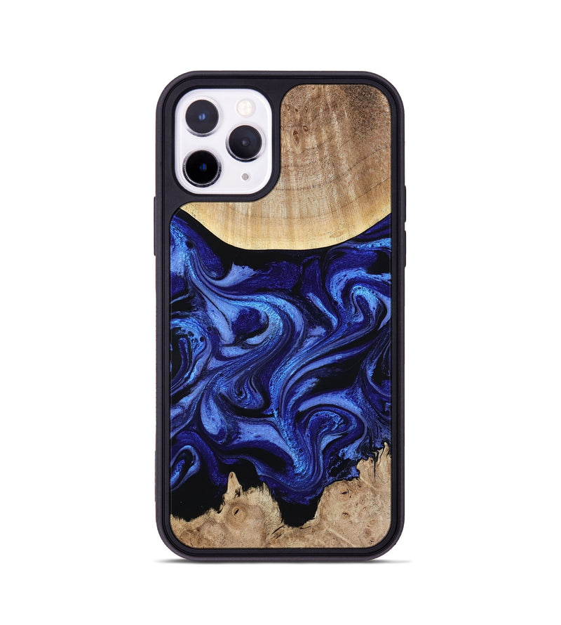 iPhone 11 Pro Wood Phone Case - Racheal (Blue, 800369)