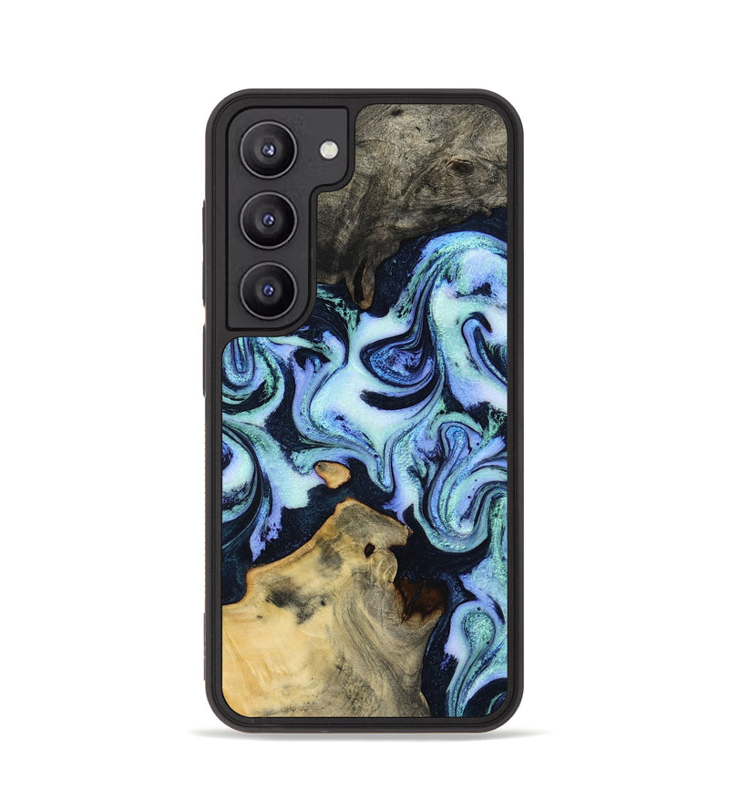 Galaxy S23 Wood Phone Case - Myrtie (Blue, 800370)