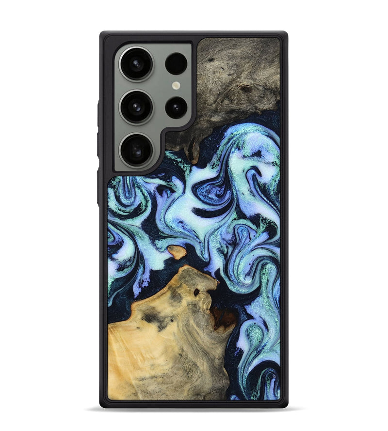 Galaxy S24 Ultra Wood Phone Case - Myrtie (Blue, 800370)