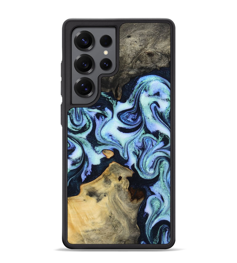 Galaxy S25 Ultra Wood Phone Case - Myrtie (Blue, 800370)
