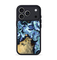 iPhone 17 Pro Wood Phone Case - Myrtie (Blue, 800370)