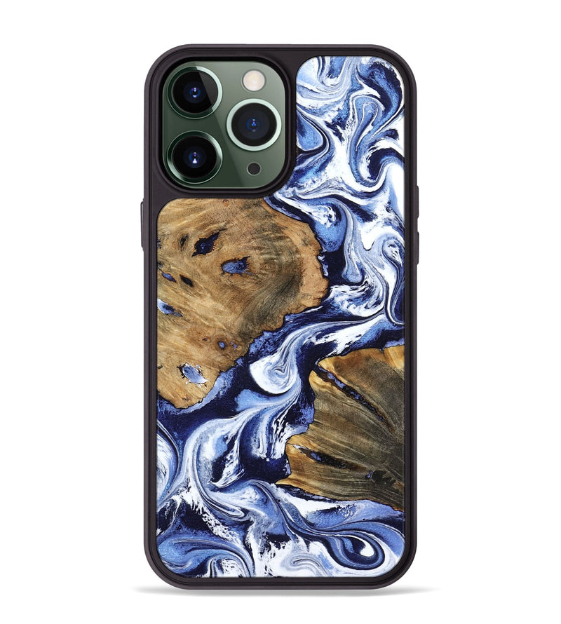 iPhone 13 Pro Max Wood Phone Case - Rolland (Blue, 800371)