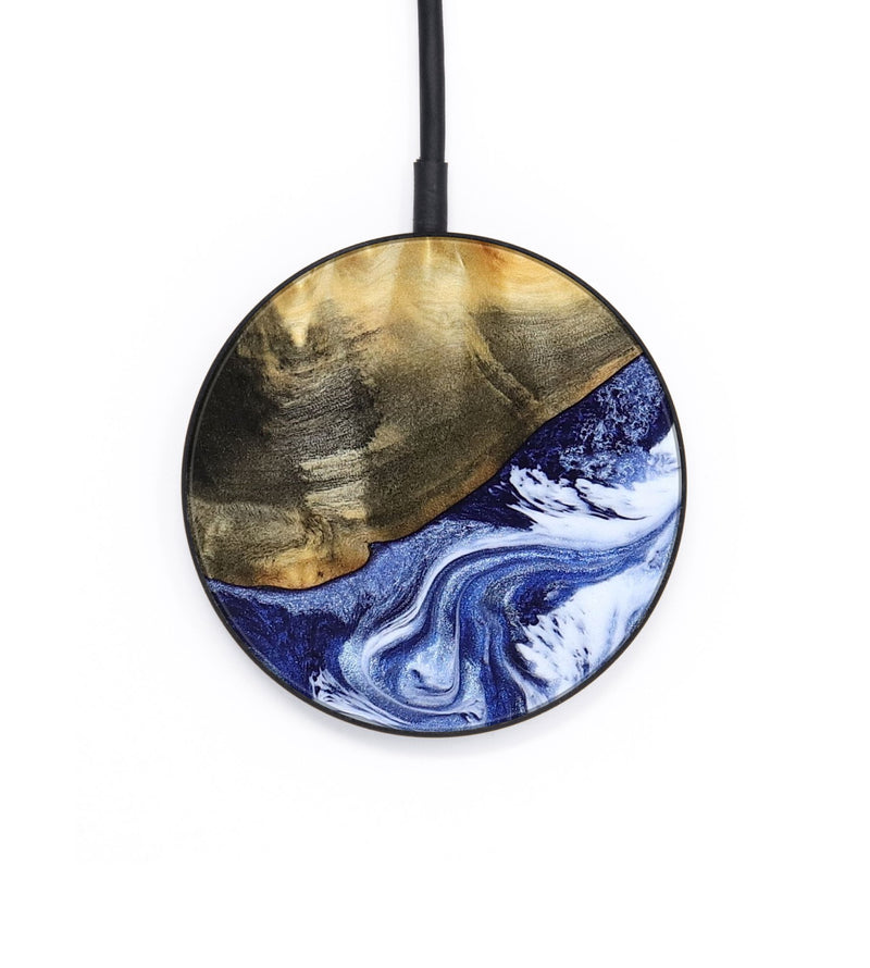 Circle Wood Wireless Charger - Tanner (Blue, 800373)