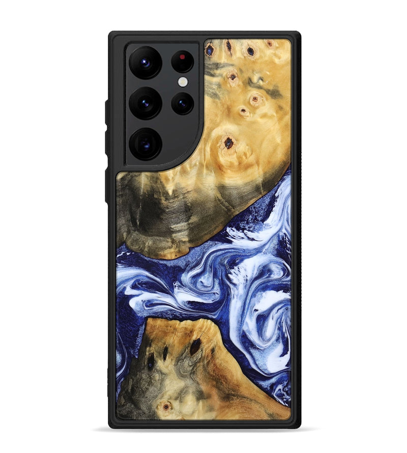 Galaxy S22 Ultra Wood Phone Case - Tanner (Blue, 800373)