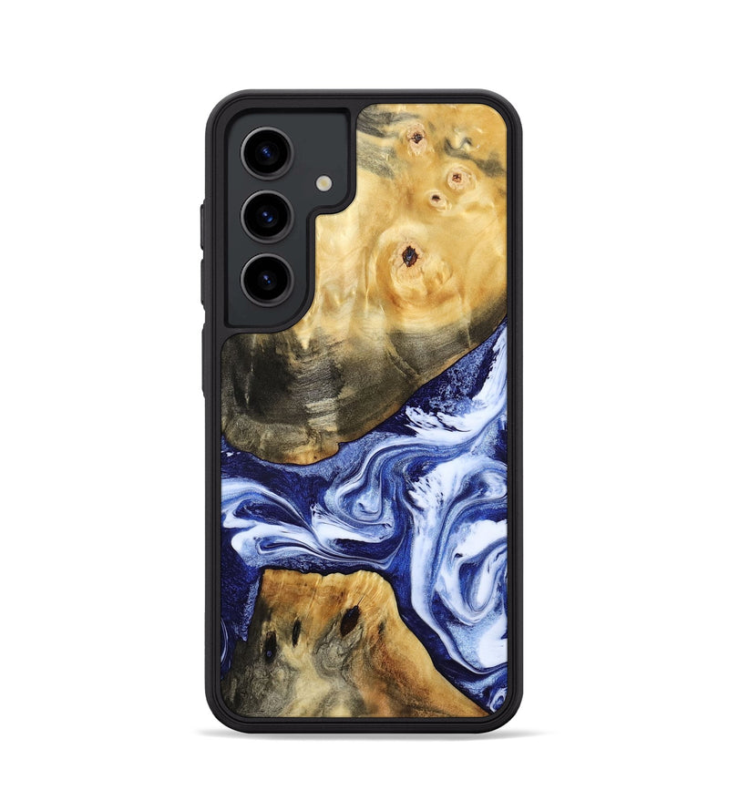 Galaxy S24 Wood Phone Case - Tanner (Blue, 800373)