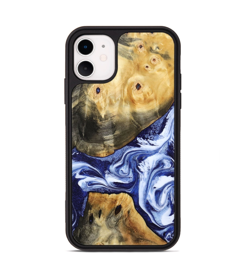 iPhone 11 Wood Phone Case - Tanner (Blue, 800373)