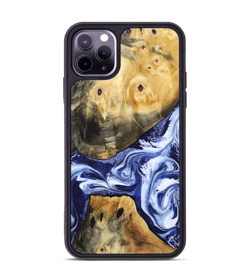 iPhone 11 Pro Max Wood Phone Case - Tanner (Blue, 800373)