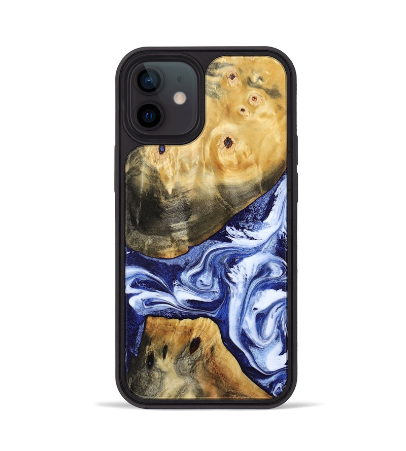 iPhone 12 Wood Phone Case - Tanner (Blue, 800373)