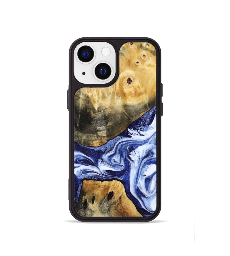 iPhone 13 mini Wood Phone Case - Tanner (Blue, 800373)