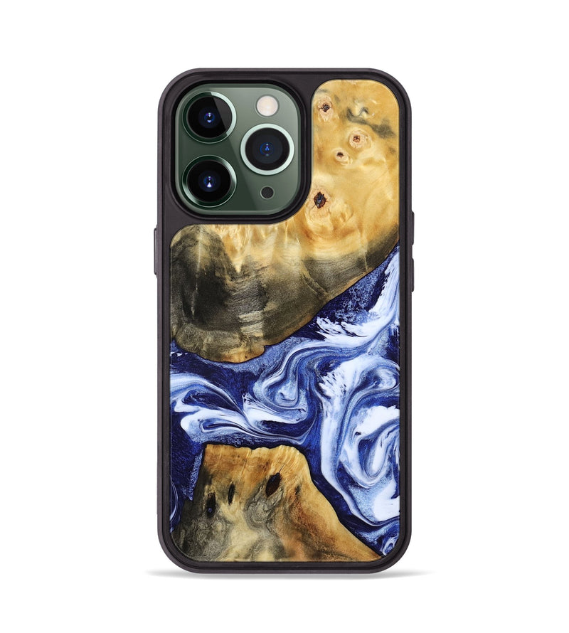 iPhone 13 Pro Wood Phone Case - Tanner (Blue, 800373)