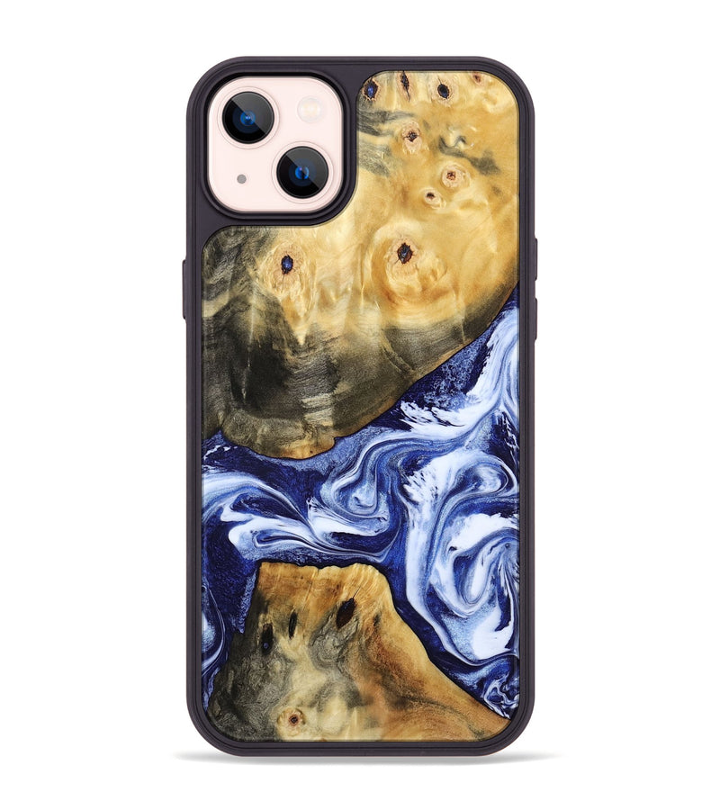 iPhone 14 Plus Wood Phone Case - Tanner (Blue, 800373)