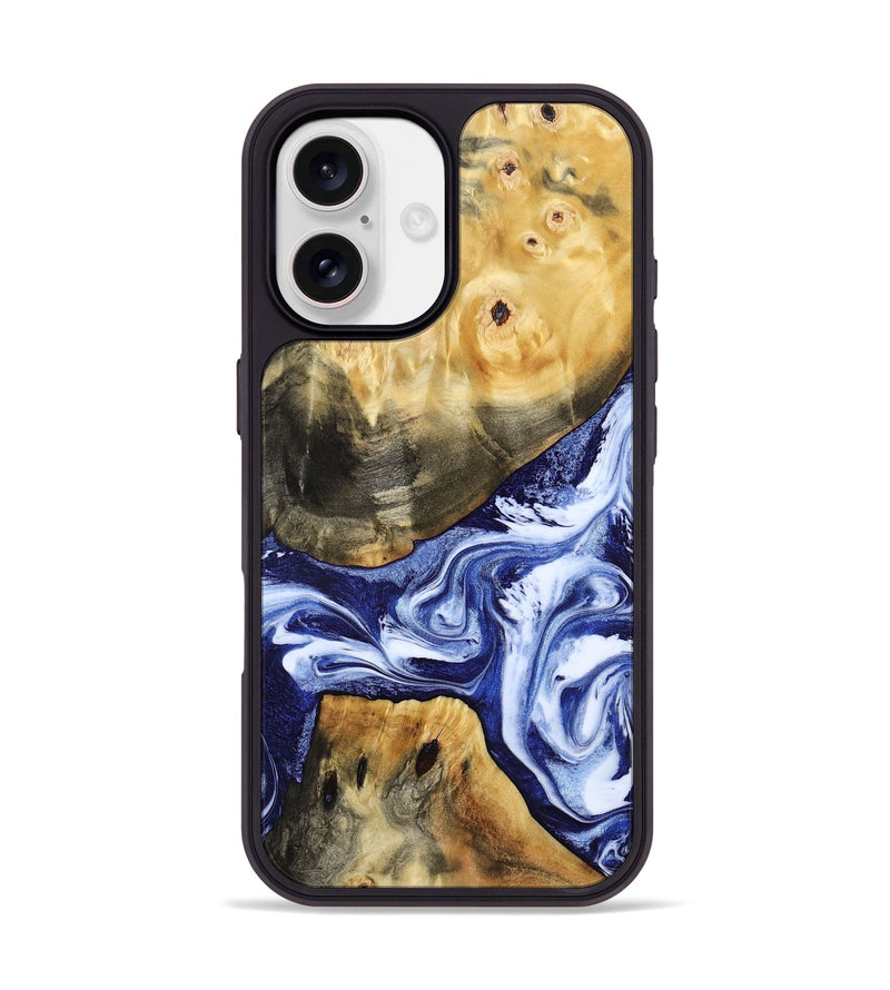 iPhone 17 Wood Phone Case - Tanner (Blue, 800373)