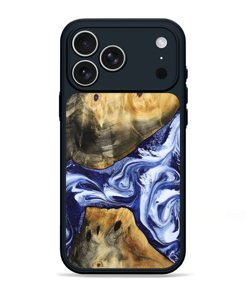 iPhone 17 Pro Max Wood Phone Case - Tanner (Blue, 800373)