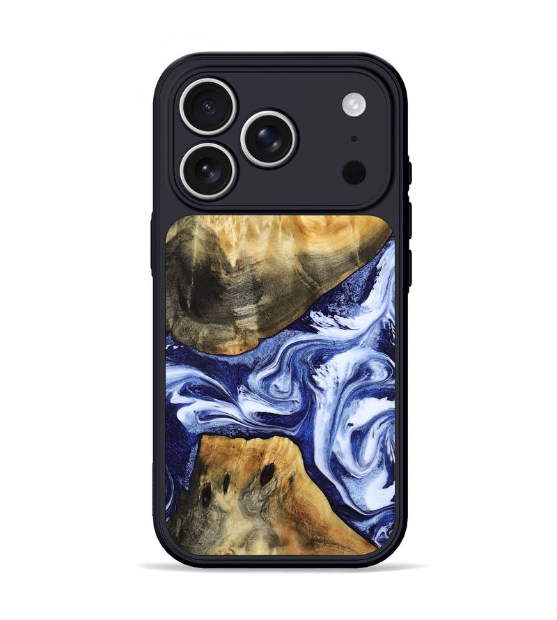 iPhone 17 Pro Wood Phone Case - Tanner (Blue, 800373)
