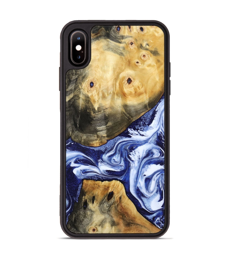 iPhone Xs Max Wood Phone Case - Tanner (Blue, 800373)
