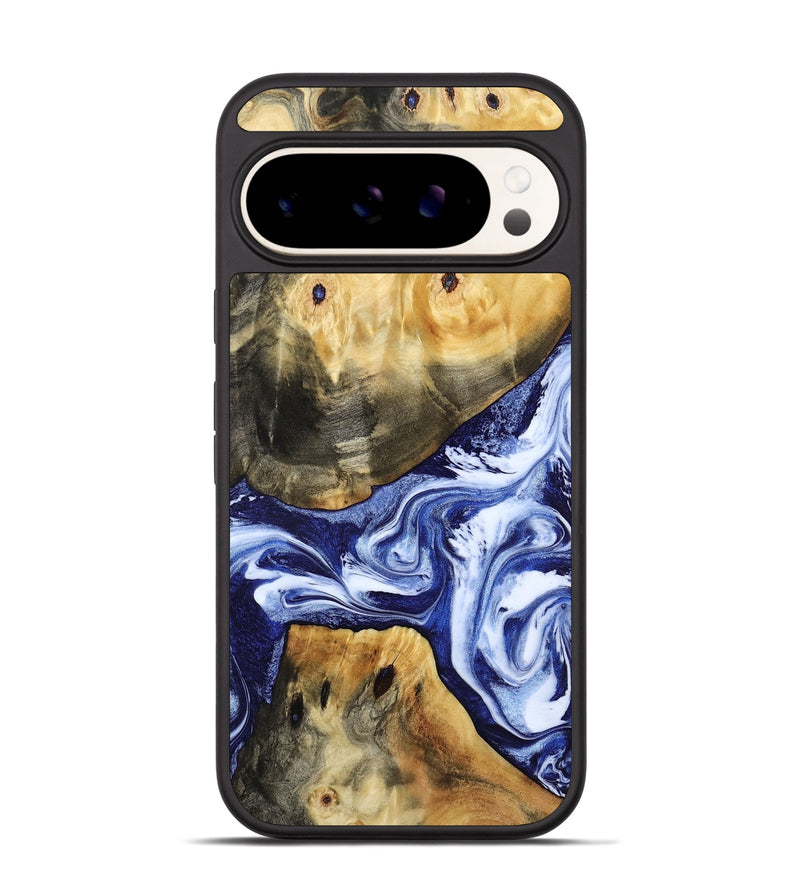 Pixel 9 Wood Phone Case - Tanner (Blue, 800373)