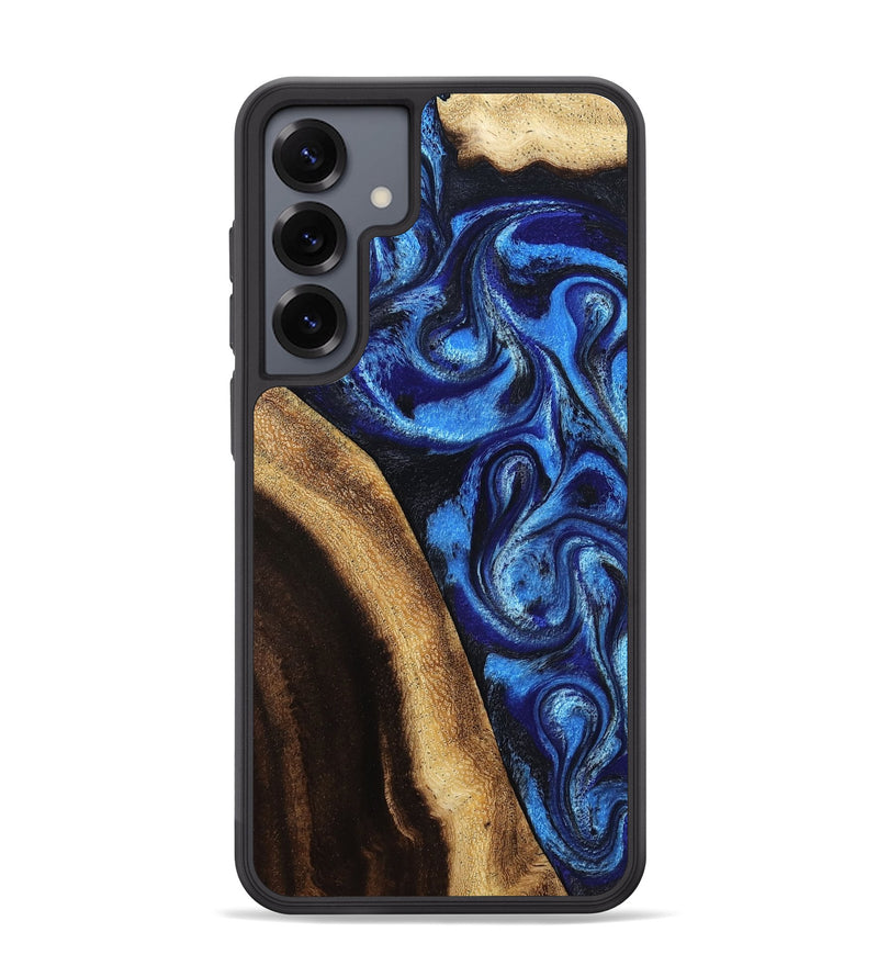 Galaxy S25 Plus Wood Phone Case - Mylie (Blue, 800377)