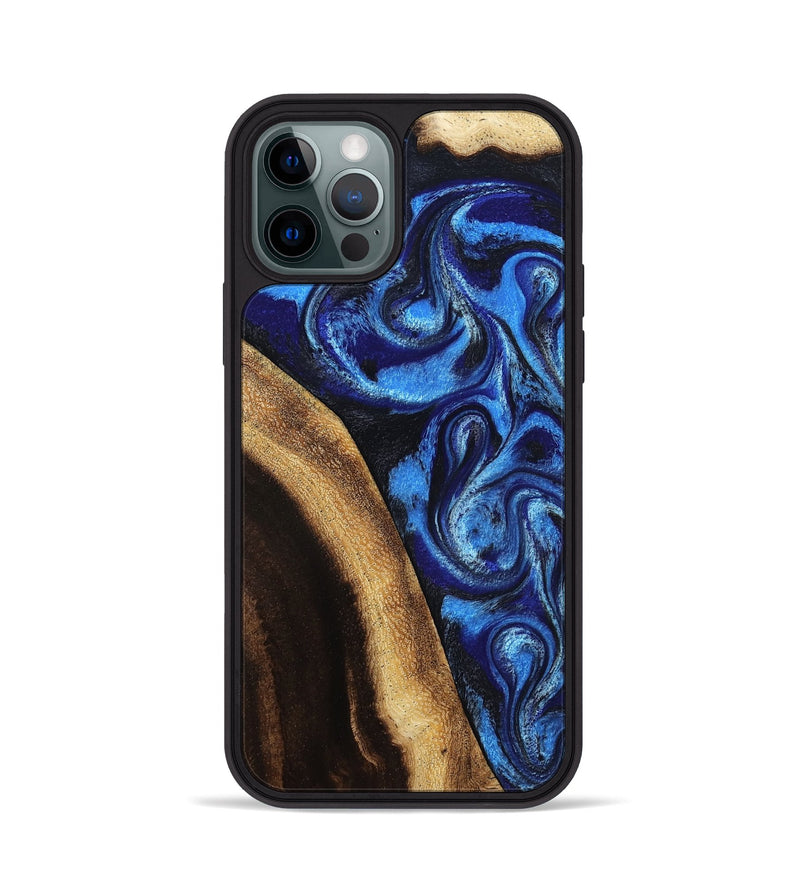 iPhone 12 Pro Wood Phone Case - Mylie (Blue, 800377)