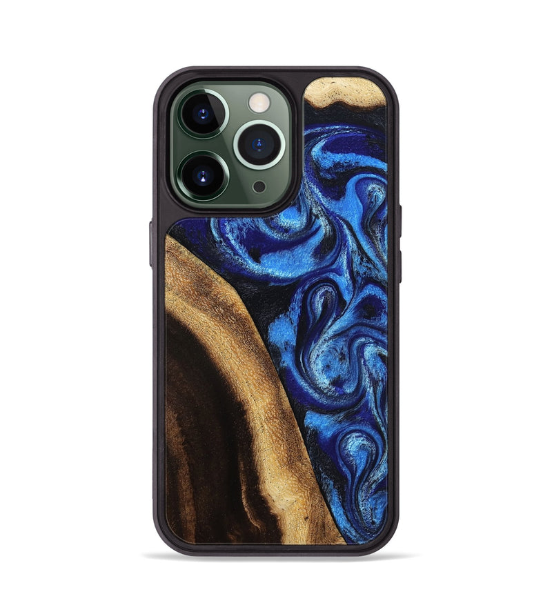 iPhone 13 Pro Wood Phone Case - Mylie (Blue, 800377)
