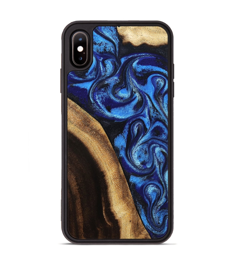 iPhone Xs Max Wood Phone Case - Mylie (Blue, 800377)