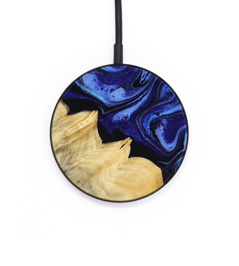 Circle Wood Wireless Charger - Shawn (Blue, 800379)
