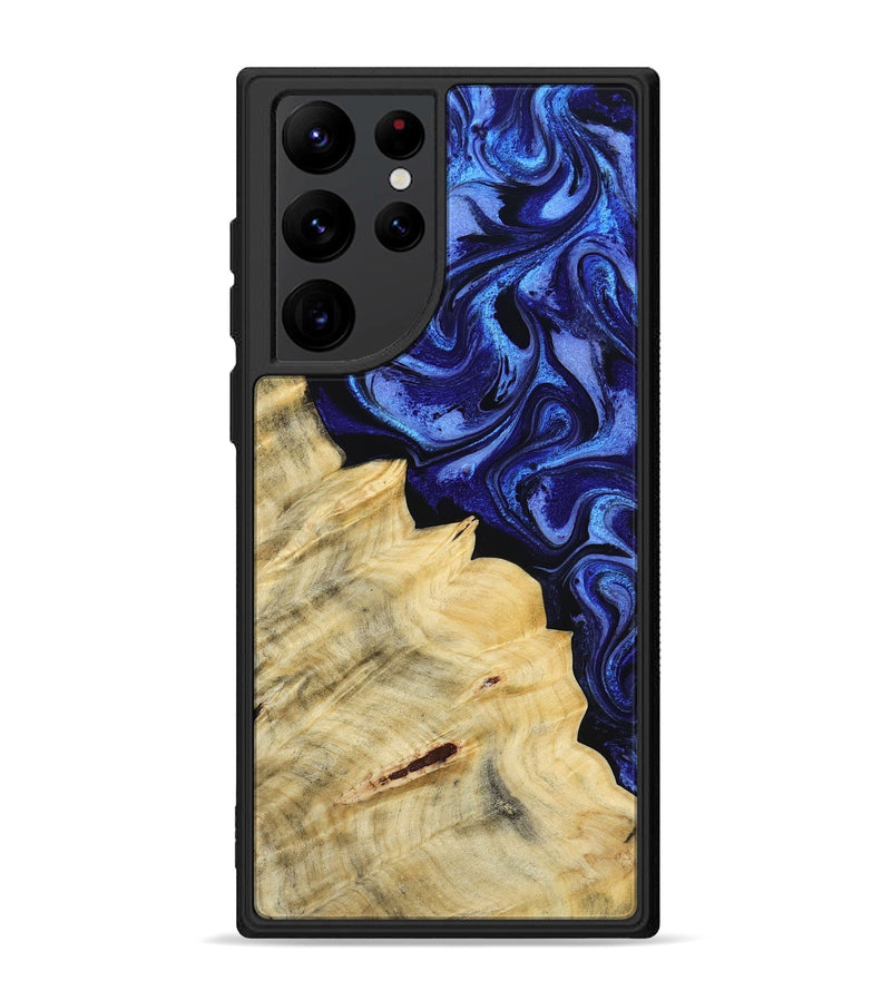 Galaxy S22 Ultra Wood Phone Case - Shawn (Blue, 800379)