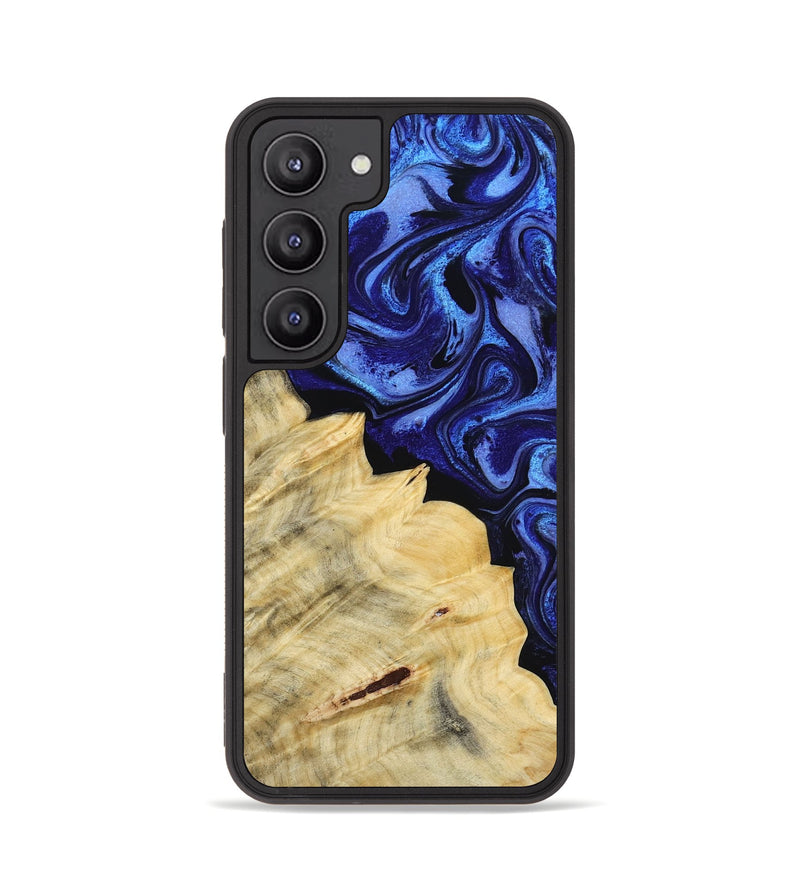 Galaxy S23 Wood Phone Case - Shawn (Blue, 800379)